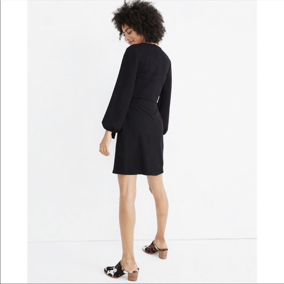 Madewell  Texture & Thread Side Tie Dress Black XS - Picture 2 of 11
